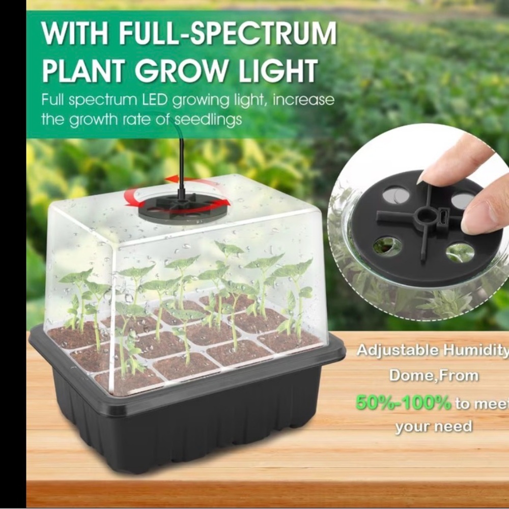 Seedling Starter Kit with Grow Light - Set of Two - Picture 4 of 8